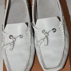 Tod's Gommino Italian White Driving Loafers EU 37/US 7